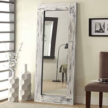 Beauty Salon Wood Frame Floor Full Length Body Mirror